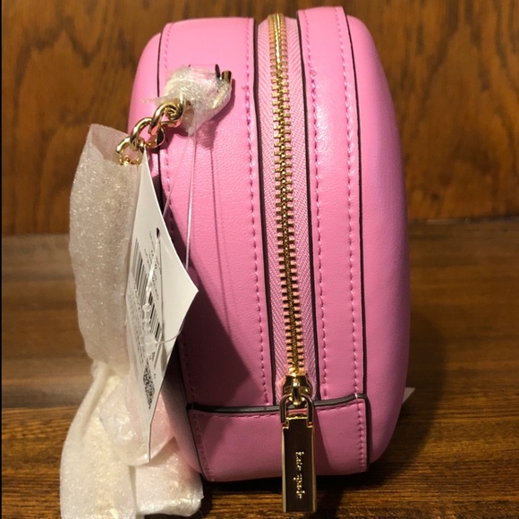 NWT-Kate Spade-Love Shack-3D Mini Heart🩷Crossbody-Surf Pink-$279 - Picture 5 of 15